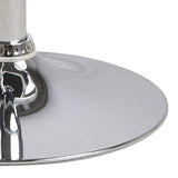 AC Design Furniture Jack Tabourets de Bar Lot de 2, H: 104 x l: 54,5 x P: 48,5 cm, Blanc/Noir/Chrome, Faux Cuir/Métal, 2 pc