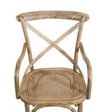 Biscottini Chaise Salle a Manger Bois 89x43x50 cm | Chaise bistrot Bois Made in Italy | Chaise Bois Finition Vintage | Chaise en rotin