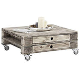 DerPalettenMöbelShop Meubles de Palette Malibu ais Table Basse en Bois européen certifié par Chaque pièce est Unique et fabriquée à la Main en Allemagne