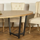 Robin des bois - Grande Table Ovale Bois et métal, Jackson