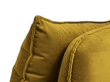 Canapé Velours, Lento, 2 Places, Jaune, 158x100x90