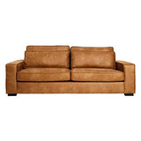 Tousmesmeubles Canapé 2 Places Camel - EROSO - L 187 x l 105 x H 89 - Neuf