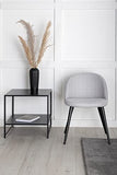 Venture Home Noirs Chaise à Manger en Velours-Pieds Gris Clair