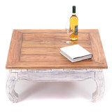 DESIGN DELIGHTS East 80" Table basse en acajou massif 80 x 80 x 35 cm