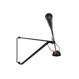 360 ° Gyrophare Pole Applique 150cm Bras Oscillant lecture studio mur lumière réglable 180 ° avec interrupteur mural Abat Applique E27 LED d'éclairage intérieur, Noir