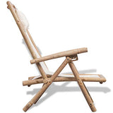 vidaXL Chaise de terrasse en Bambou
