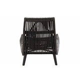 Paris Prix - Fauteuil Design rotin 100cm Noir