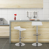 WOLTU 1 x Tabouret de Bar Design en Similicuir,Tabouret Anti-dérapante,Blanc BH11ws-1
