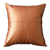 Joielavie Housse de Coussin PU Cuir Carreau Grille Puzzle Géométrique Carré Fermeture à Glissière Taie d'oreiller Moderne Classique Décoration Canapé Lit Maison Sofa 45X45CM #6
