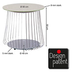 Interlink 50100160 Rivoli Table Basse Métal Cappuccino 50 x 50 x 50 cm