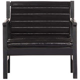 Tidyard Fauteuil de Relaxation | Fauteuil de Salon Vintage en Cuir Véritable Noir