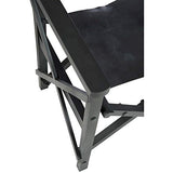 Fauteuil de réalisateur en véritable cuir noir