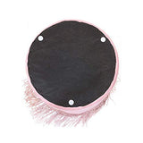 THE HOME DECO FACTORY Pouf Rose à Franges Velours