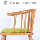 Tabourets de bar Chaise en Bois Massif, Tissu Coton/Polyuréthane, Éponge Haute Densité, Dossier Élargi, Structure en Bois Massif, Structure Monobloc, Restaurant, Fauteuil Lounge À La Maison