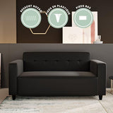 BUDWING Pedro Canapé Salon ou Chambre 3 Places o 2 Places Petit Droit Capitonné 3 Places Petit Prix Simili Cuir Décoration Maison 170 x 80 x 80