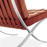 Chaise Barcelona - Cuir de qualité supérieure inspiré par Mies van de Rohe (Cognac)