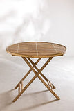 SKLUM Table de Jardin Pliable Ronde en Bambou (Ø90 cm) Lipe Bambou