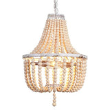 Bohème Bois Lustre Perlé,Ferme Éclairage Pendentif Bohème Agencements,Rustique Plafonnier Suspendu pour Chambre À Coucher, Salon Salle À Manger, Îlot De Cuisine,Chambre À Coucher,E26