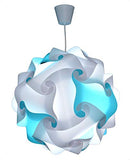 CREATIV LAMP - Suspension Luminaire - Lustre Chambre Prêt à Être Branché | Abat-Jour à Suspendre au Plafond| | Pour Décoration Salon, Chambre Enfants, Ado, Adultes - Ø44 cm - Mix Bleu Turquoise