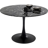 Kare Table Veneto Marbre Noir Ø110cm Consoles, Métal, 73x110x110cm