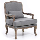 Paris Prix - Fauteuil Vintage Louis XV Esteban 96cm Gris