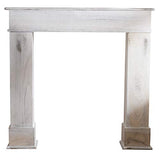 Rebecca Mobili Cheminee Decorative, Encadrement en Bois Blanc, Style Retro, pour Salon, Idees Maison - Dimensions: 99 x 104 x 21 cm (HxLxL) - Art. RE4865