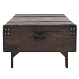 vidaXL Bois Massif Table Basse Coffre de Rangement Banc d'Entrée Couloir