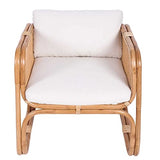 Casa Moro Fauteuil en rotin BIMA avec 2 coussins - Extra large - En rotin naturel - Qualité - Style bohème chic - Fauteuil rétro - Pour jardin, terrasse, salle à manger - CF2221