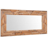 vidaXL Teck Miroir Décoratif Miroir Mural Miroir de Douche Miroir de Salon Salle de Séjour Chambre à Coucher Maison Intérieur 120x60 cm Rectangulaire