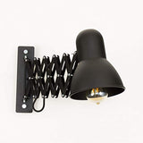 Lampe murale à enfiler Noir uni Métal E27 style loft Liseuse Lampe de Lecture Applique murale Bureau