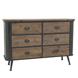 L'ORIGINALE DECO Bahut Bois Fer Commode Enfilade Industrielle 119 cm x 79.50 cm