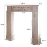 Rebecca Mobili Cheminee Decorative, Encadrement en Bois Blanc, Style Retro, pour Salon, Idees Maison - Dimensions: 99 x 104 x 21 cm (HxLxL) - Art. RE4865