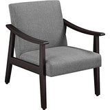Yaheetech Fauteuil de Salon Confortable Fauteuil Chaise Cadre Métal pour Salon Chambre Salle de Séjour Bureau Intérieur
