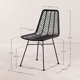 SKLUM Chaise en Rotin Synthétique Gouda Colors Blanc Noir