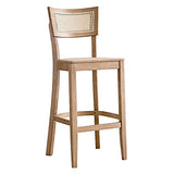 AARONG Tabourets De Bar Chaises De Comptoir Tabourets Rétro Bois Jardin Patio Restaurant Chaise Loisirs Barre Haute avec Repose-Pieds, 4 Couleurs Disponibles Taille 45x45x110cm (Couleur: Bois Coule
