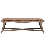 Chehoma Banc Cuir tressé Hemingway 46x46x148cm