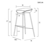 FIONAT Tabouret de Bar avec Repose-Pieds Et Dossier Chaises de Bar en Cuir PU Noir Jambes en Métal Vintage Rétro Petit Déjeuner Tabourets de Bar pour Comptoir Sièges de Cuisine Hauteur 65 Cm