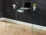 Vente-unique - Bureau STILEOS - 1 Niche - Verre trempé