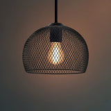Zerodeko Abat-Jour De Suspension Noir Accessoires D'abat-Jour De Suspension Industrielle En Maille Rétro En Métal/Abat-Jour De Lumière De Couloir Adapté À La Prise E26 / E27light (3)