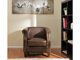 Fauteuil Club 100% Cuir Vieilli ENGUERRAND