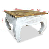 Tuduo Table latérale en Bois Massif de récupération 50 x 50 x 35 cm Design Unique, Moderne et élégante Table Console entrée