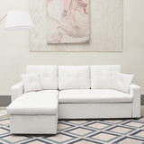 INTENSEDECO Canapé d'angle Convertible Cuero Blanc