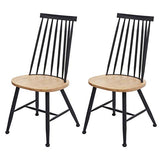 2X Chaise de Salle à Manger HWC-G69, Chaise pour la Cuisine, Style rétro, métal, gastronomie - Couleur Nature