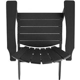 TecTake 800814 Chaise de Jardin Extérieur Design Adirondack Forme Ergonomique Résistant aux Intempéries Charge Max. 120 Kg – Diverses Couleurs (Noir)