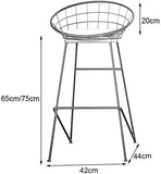 QTQZDD Barres Noires de Bar comptoir Haut Repose-Pieds Cuisine Cuisine dinant Les Jambes en métal de Chaise et Le siège de Lin, Max.150kg