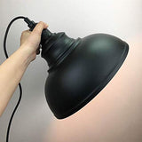 Vintage Suspension Luminaire Industrielle E27 Ø29cm,Rétro Métal Lustre Abat-jour Lampe Plafonnier Eclairage Installation (Blanc)