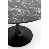 Table Schickeria 110cm Effet marbre Noir Kare Design