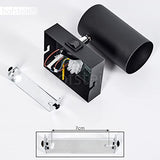 hofstein Applique mural Javel, lampe en métal noir/chrome, luminaire peuvent être orientées idéal dans un séjour moderne, disposent d'un interrupteur, 1 x GU10, ampoule(s) non incluse(s)