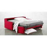 Canapé lit 2-3 Places Luna Convertible Ouverture RAPIDO 120cm, Cuir éco Rouge