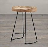 Chaise De Salle À Manger En Bois Avec Dessus En Métal, Style Rustique Vintage Et Design De Cuisine, Design De Bar, Style Industriel LEBAO (taille : C)